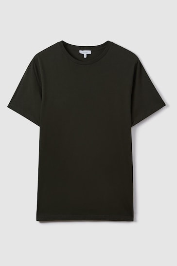 Reiss Oxidised Green Bless Cotton Crew Neck T-Shirt