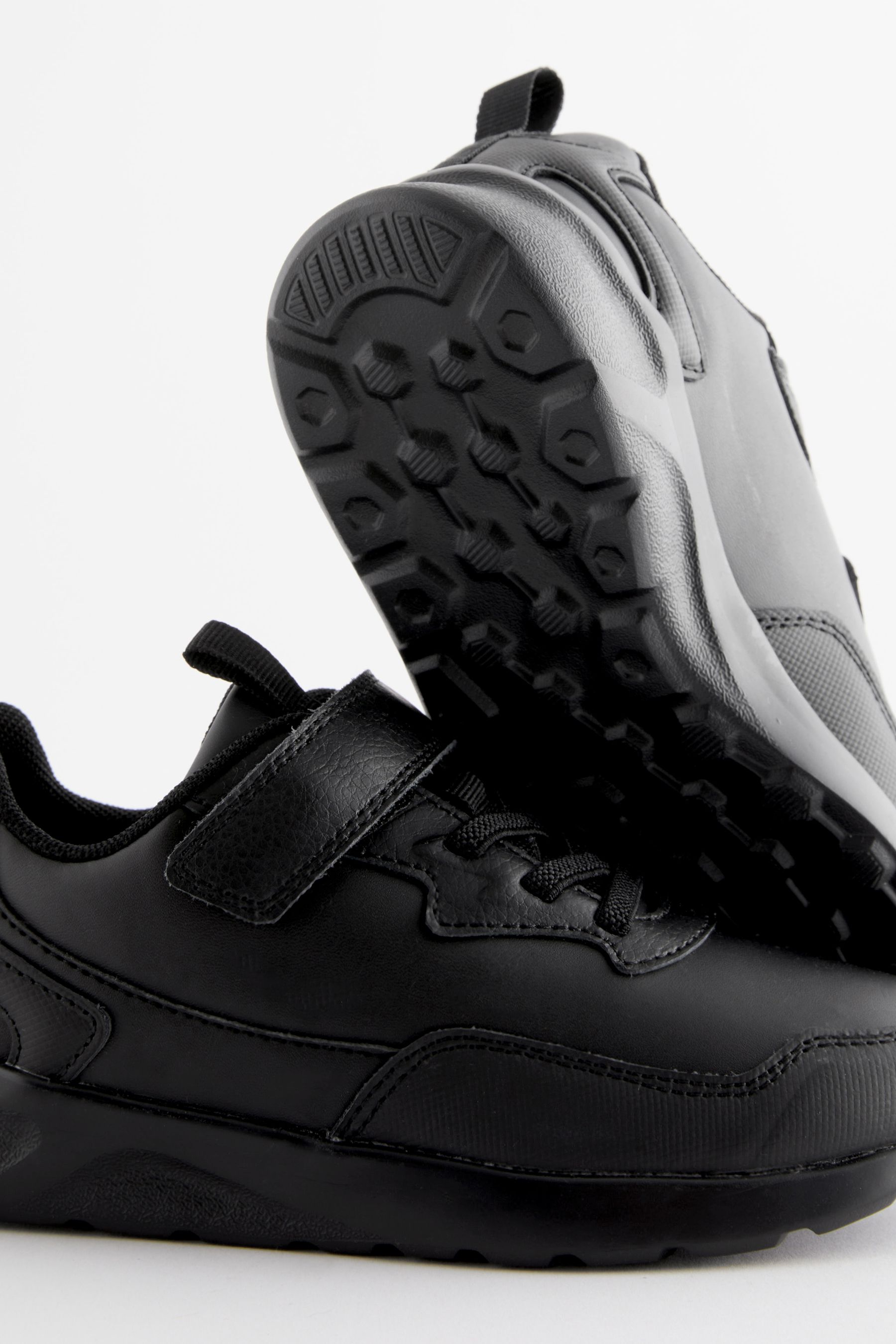 Buy Black Standard Fit F Single Strap School Trainers from the Next UK online shop
