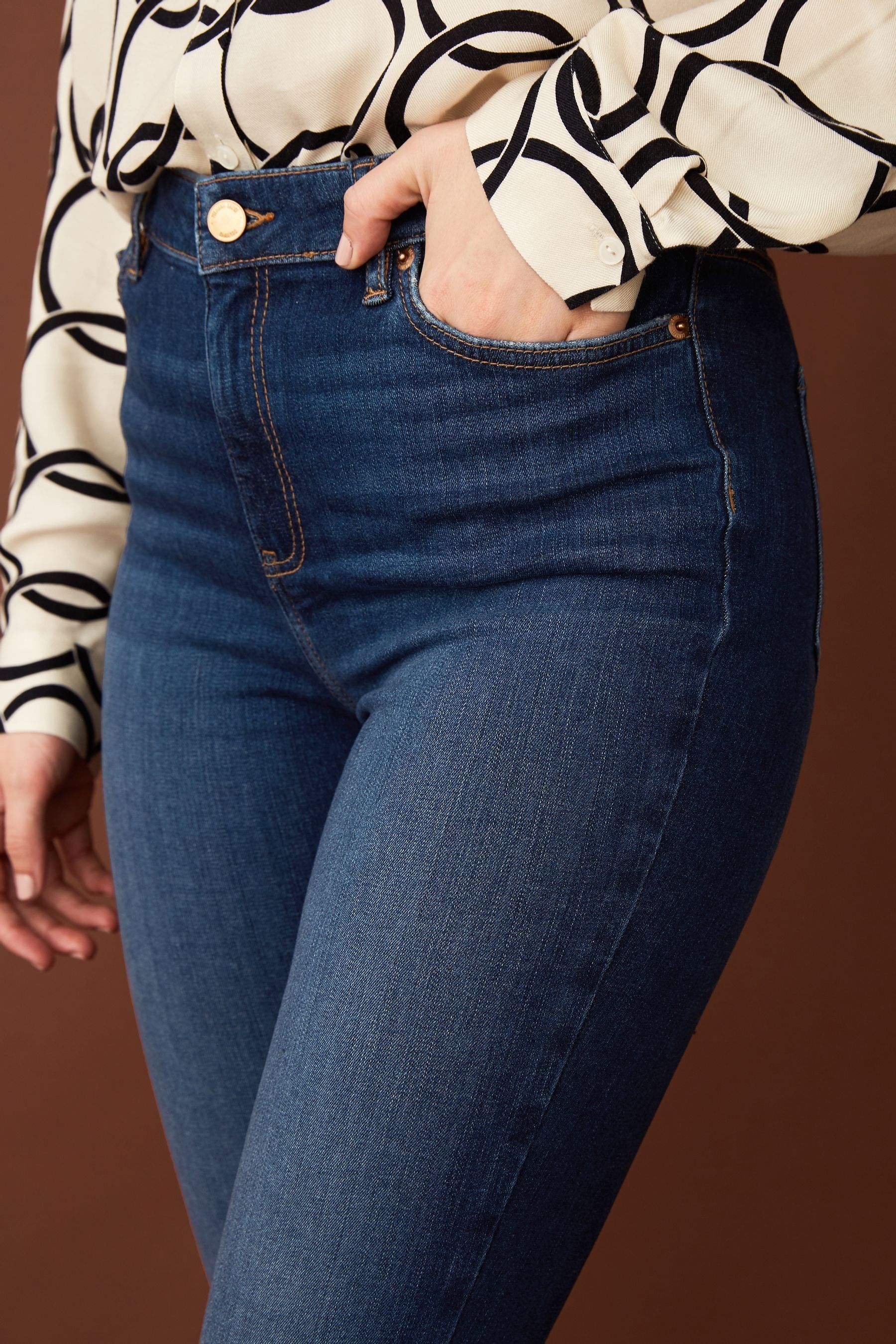 F F Blue Contour Skinny Jeans
