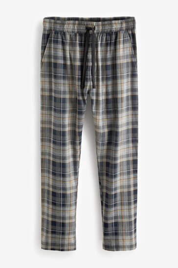 Buy Grey Brushed Woven Check Pyjamas Bottoms from the Next UK