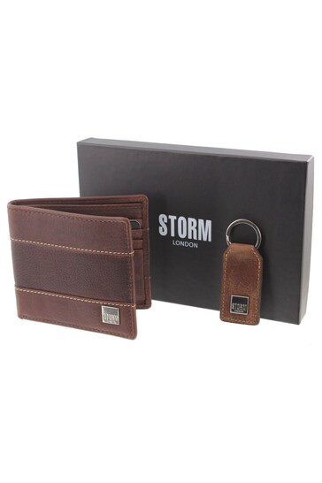 Storm Hyde Leather Wallet & Keyring Set