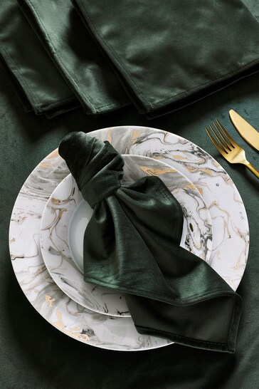 Buy Green Velvet Napkins from the Next UK online shop