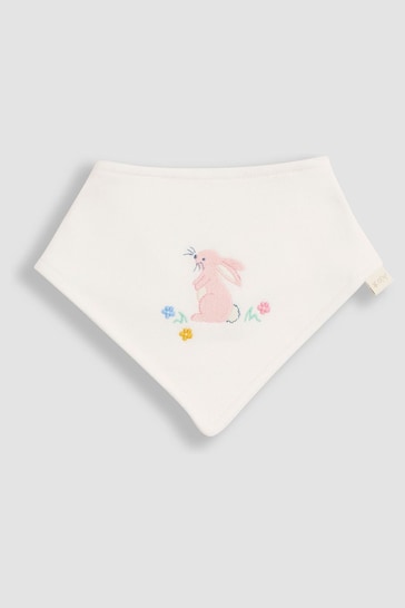JoJo Maman Bébé Pink Bunny 3-Pack Cotton Baby Dribble Bibs