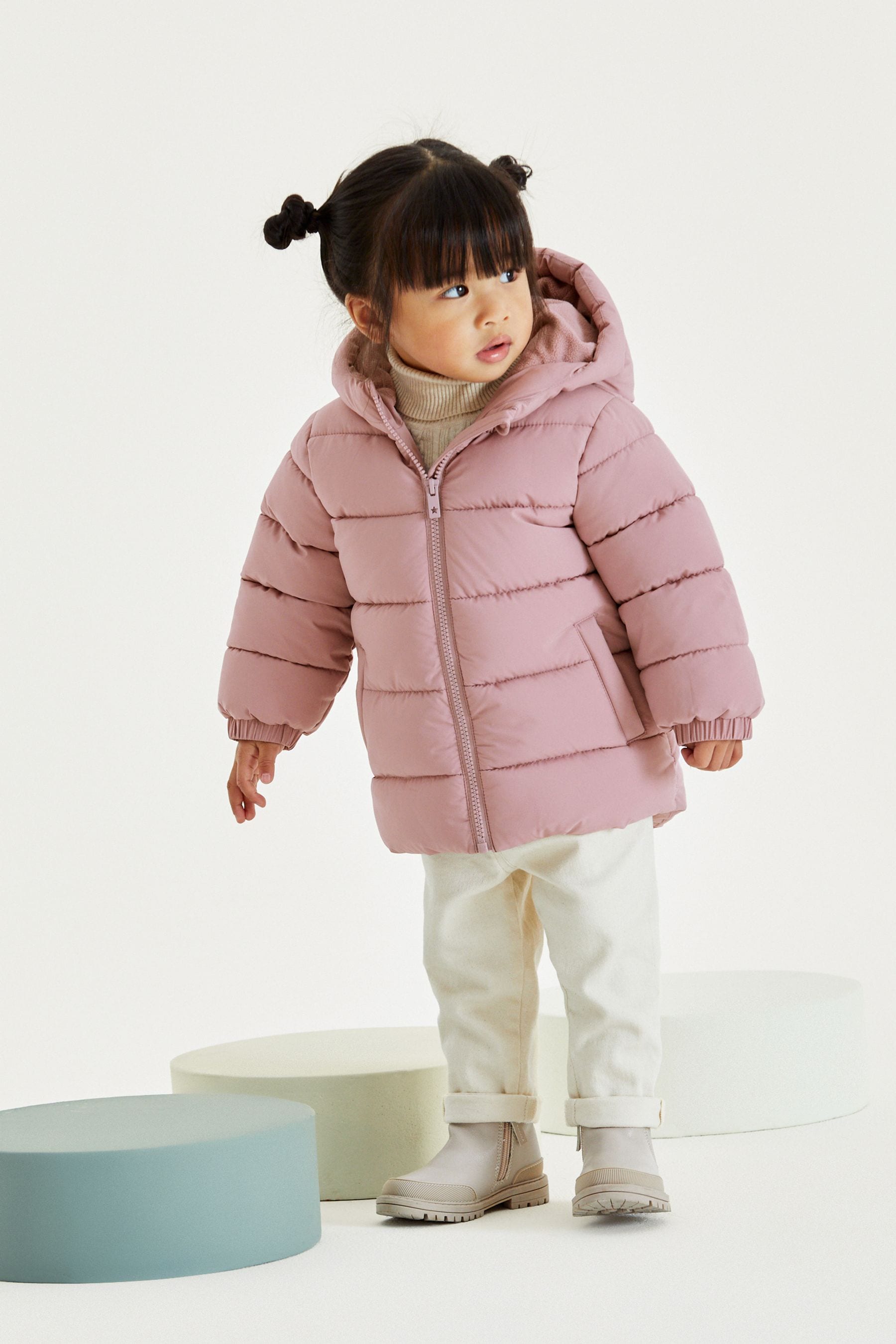 Pink Shower Resistant Padded Coat 3mths 7yrs