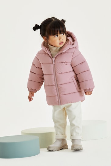 Pink Shower Resistant Padded Coat (3mths-7yrs)