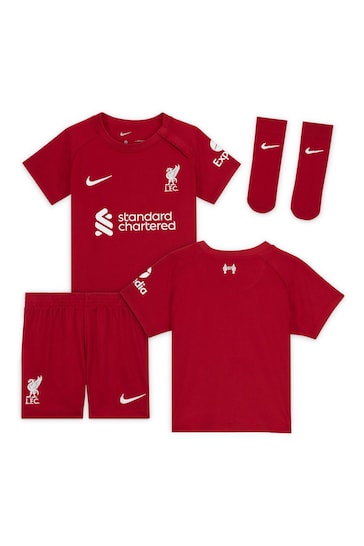 Nike Red Liverpool Home Stadium Football Shirt Infants
