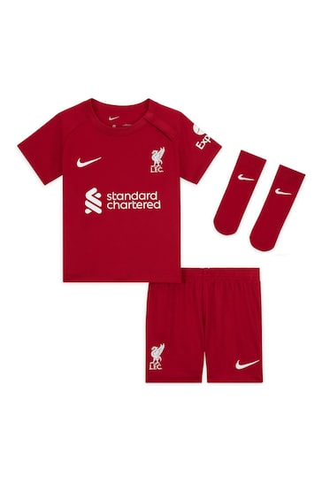 Nike Red Liverpool Home Stadium Football Shirt Infants