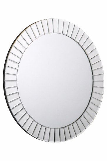Julian Bowen Silver Sonata Small Round Wall Mirror