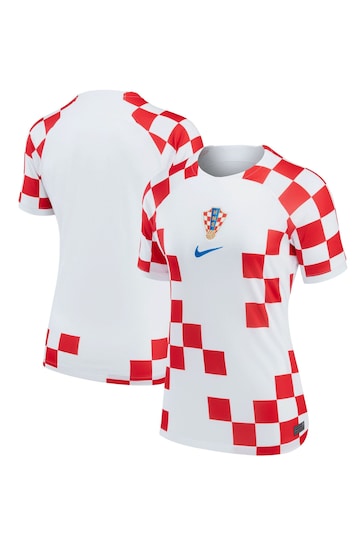 Buy Nike White Croatia Womens Home Stadium 2022 Football Shirt from the ...