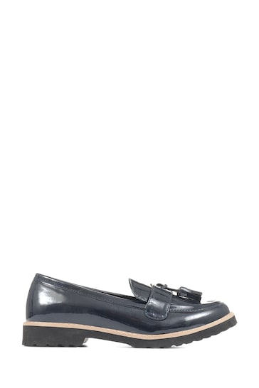 Pavers Blue Chunky Tassel Loafers
