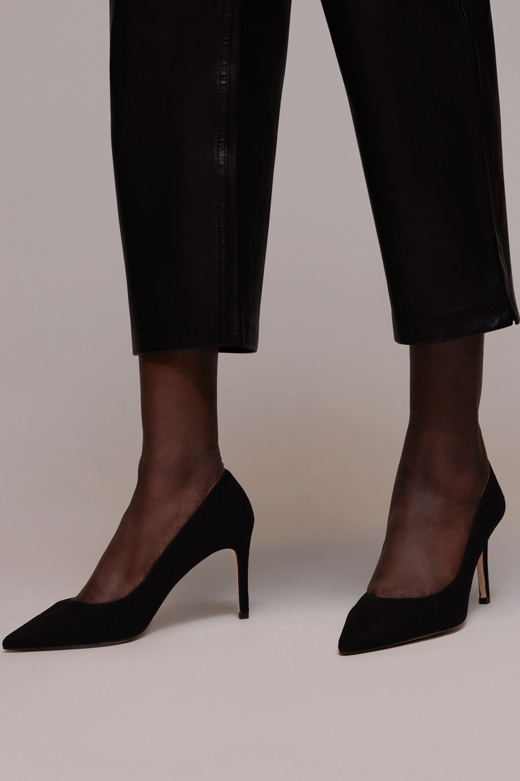 Suede sales black heels