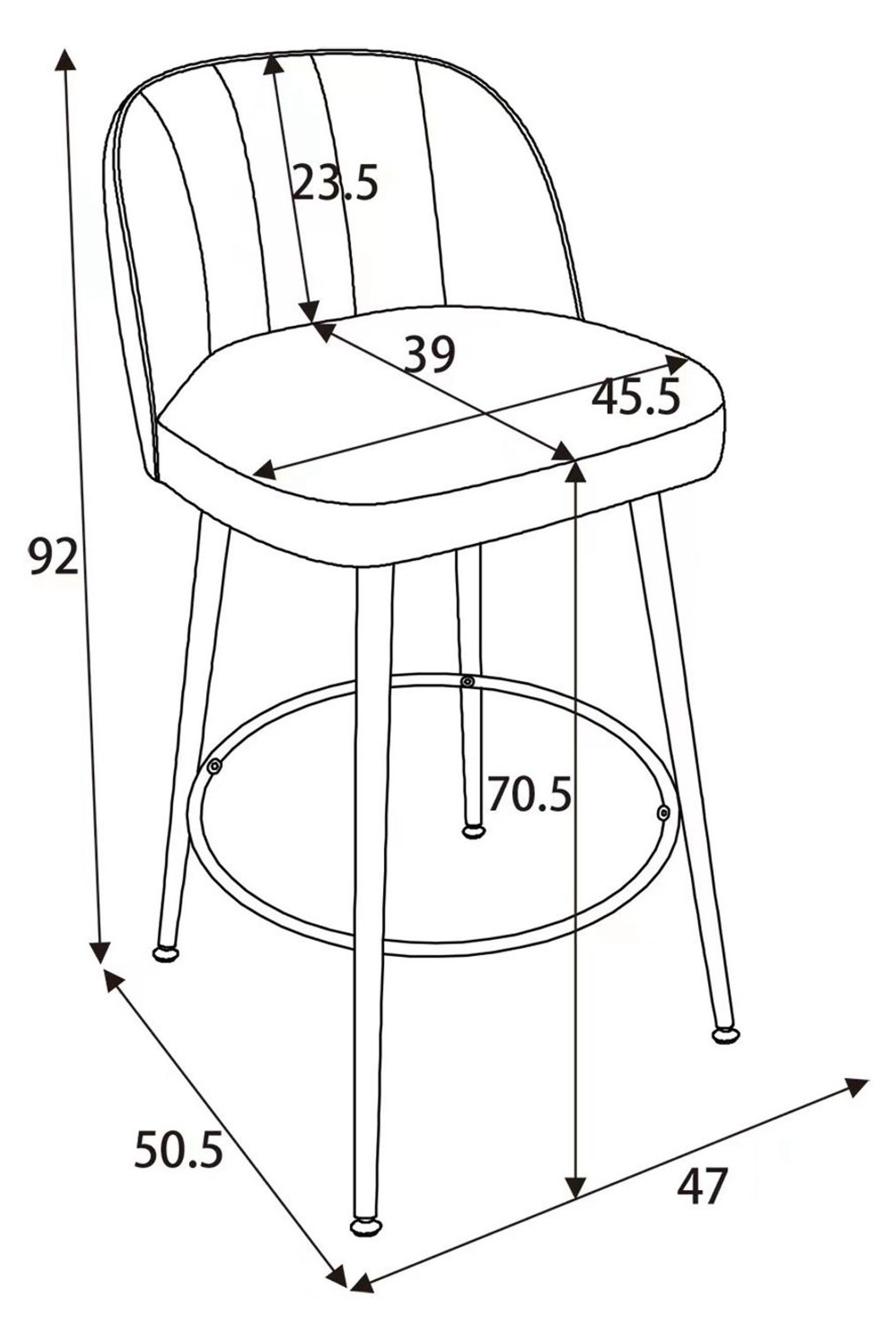 Buy Soft Velvet Navy Blue Stella Bar Stool from the Next UK online