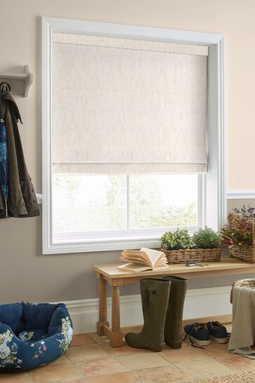 Laura Ashley Natural Ambrose Made to Measure Roman Blinds