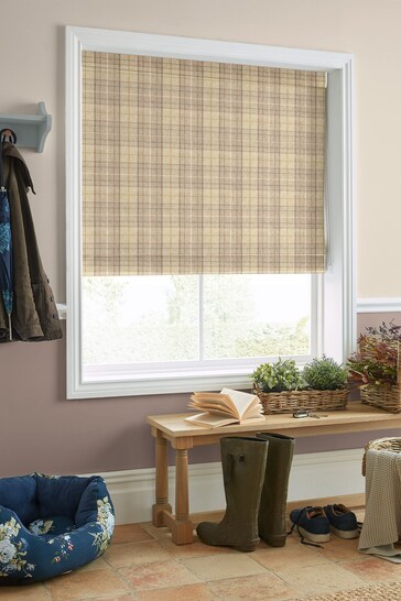 Laura Ashley Natural Alfriston Made to Measure Roman Blinds