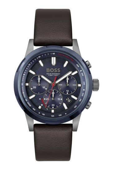 BOSS Brown Gents Solgrade Sport Lux Watch