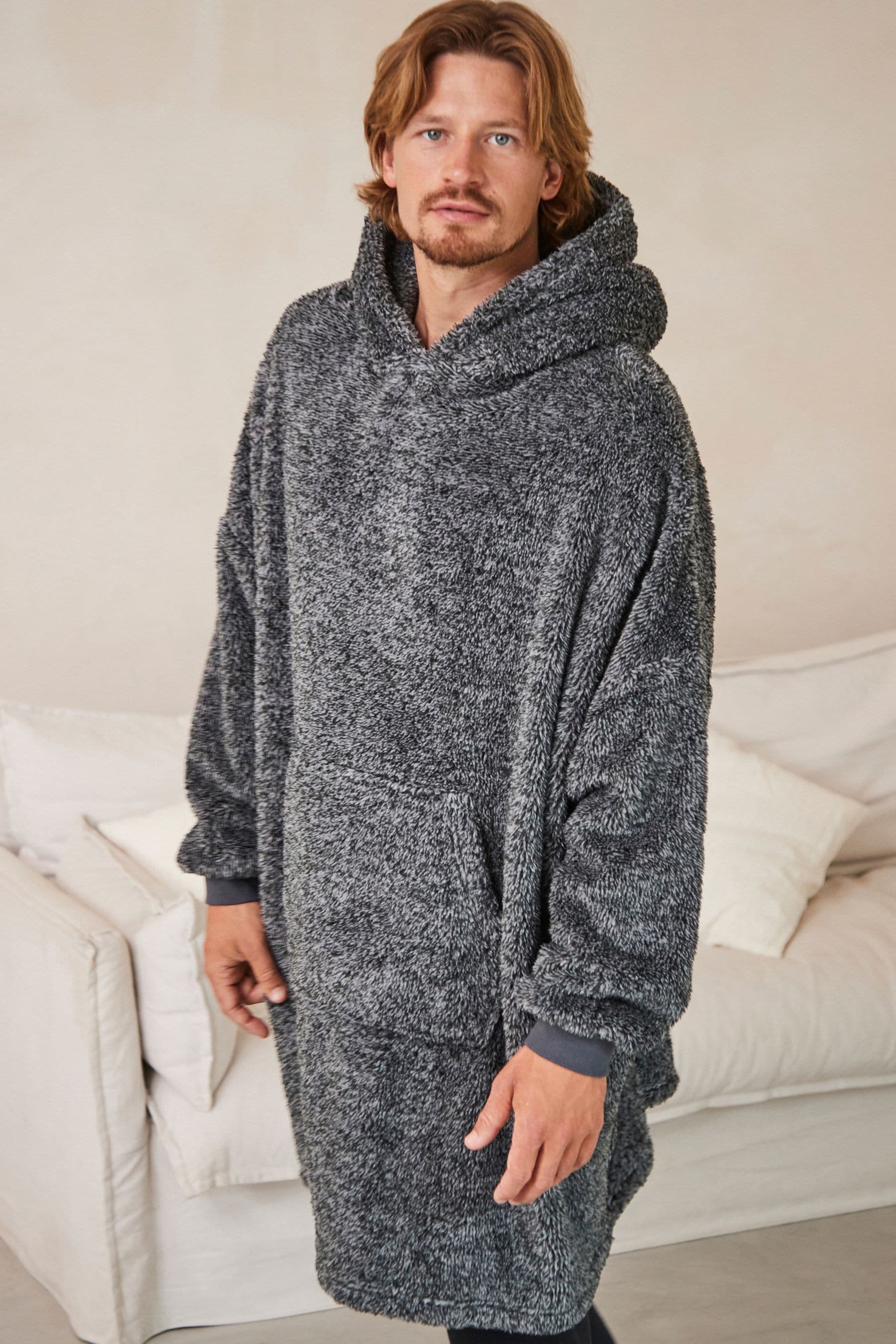 Oversized grey hoodie mens store