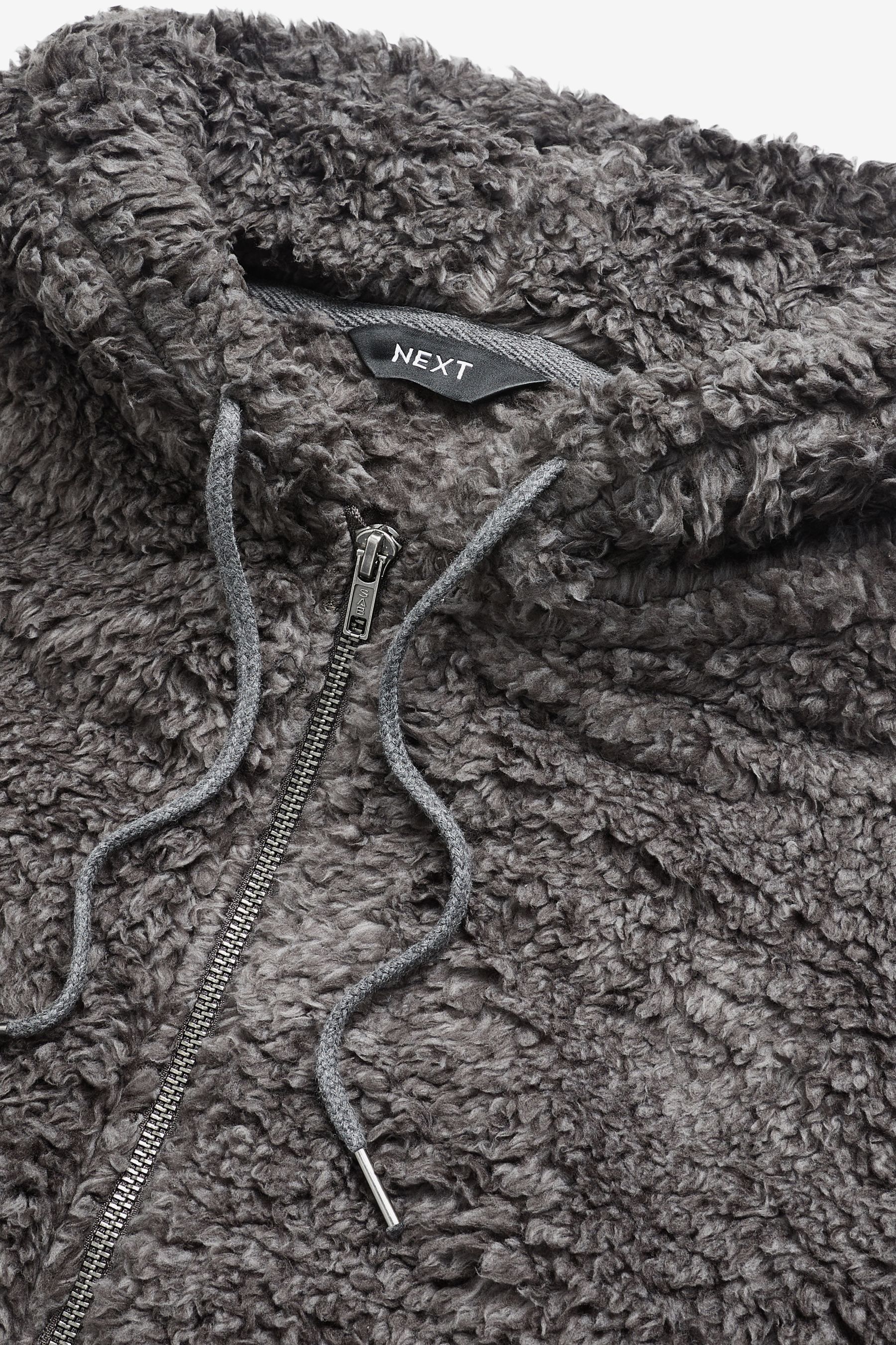 Borg zip top up jumper
