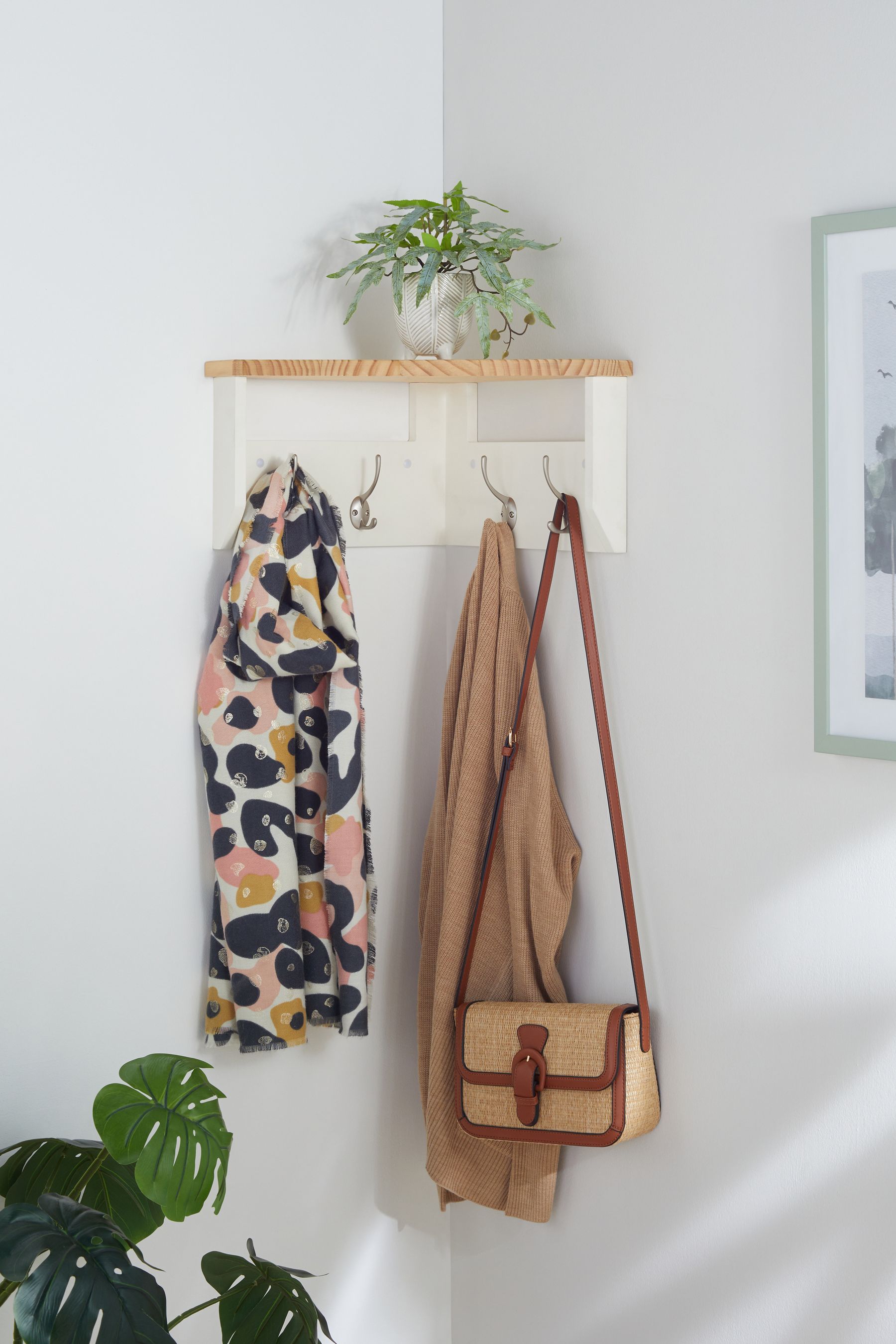 Corner coat hot sale hook rack