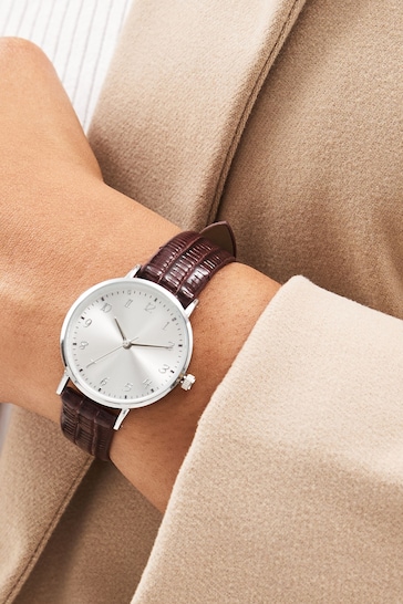 Berry Red Simple Strap Watch