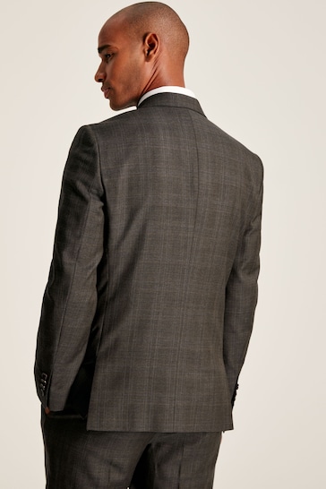 Joules Brown Trimmed Check Suit Jacket