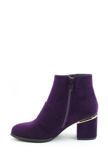 Heavenly Feet Ladies Purple Vegan Friendly Ankle Boots
