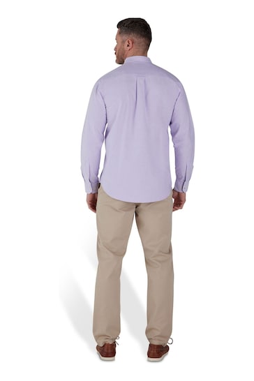 Raging Bull Purple Classic Long Sleeve Oxford Shirt