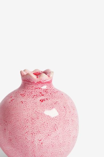 Pink Ceramic Pomegranate Ornament