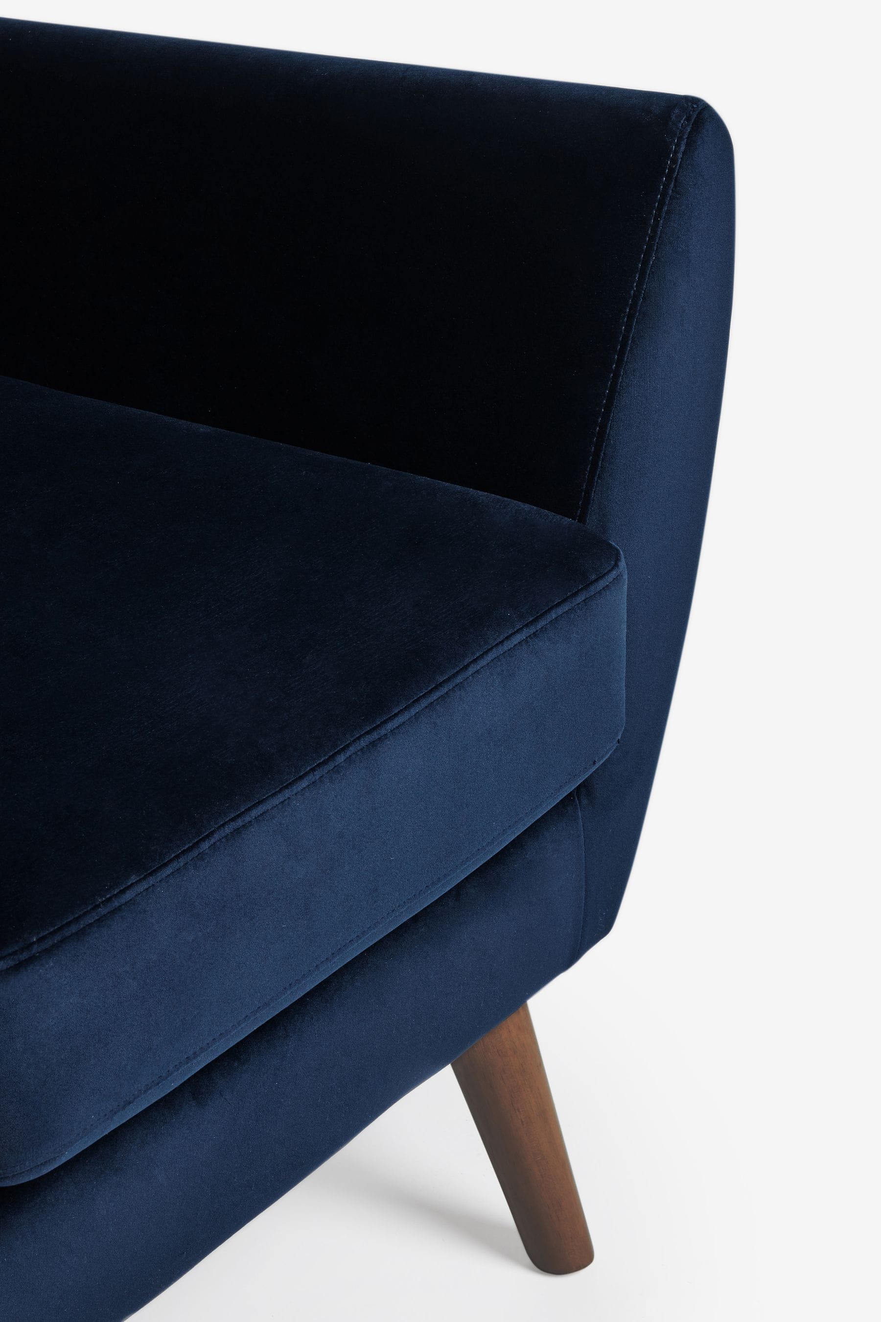 Buy Soft Velvet Navy Blue Wilson II Highback Armchair from the