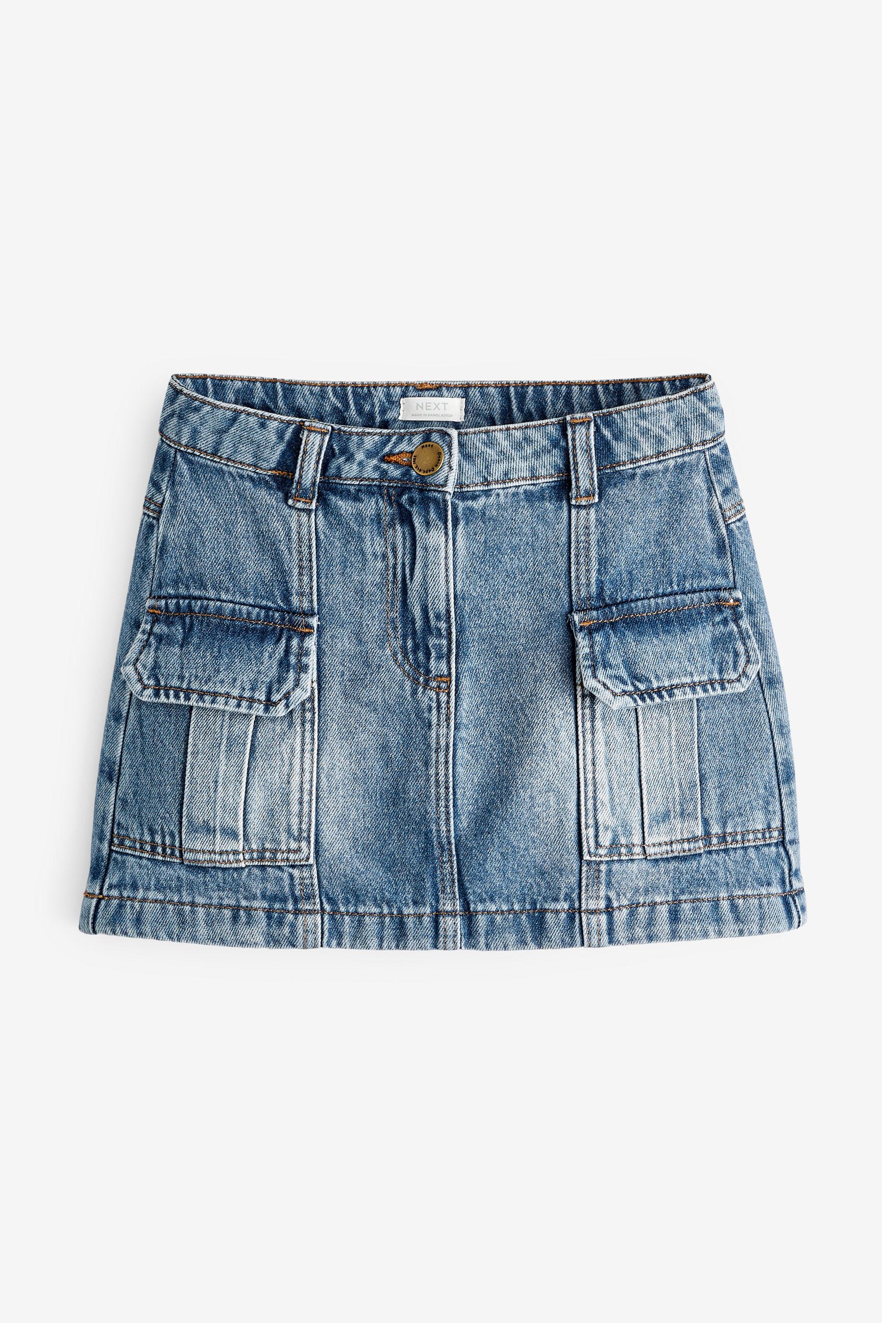 Denim cargo skirt top