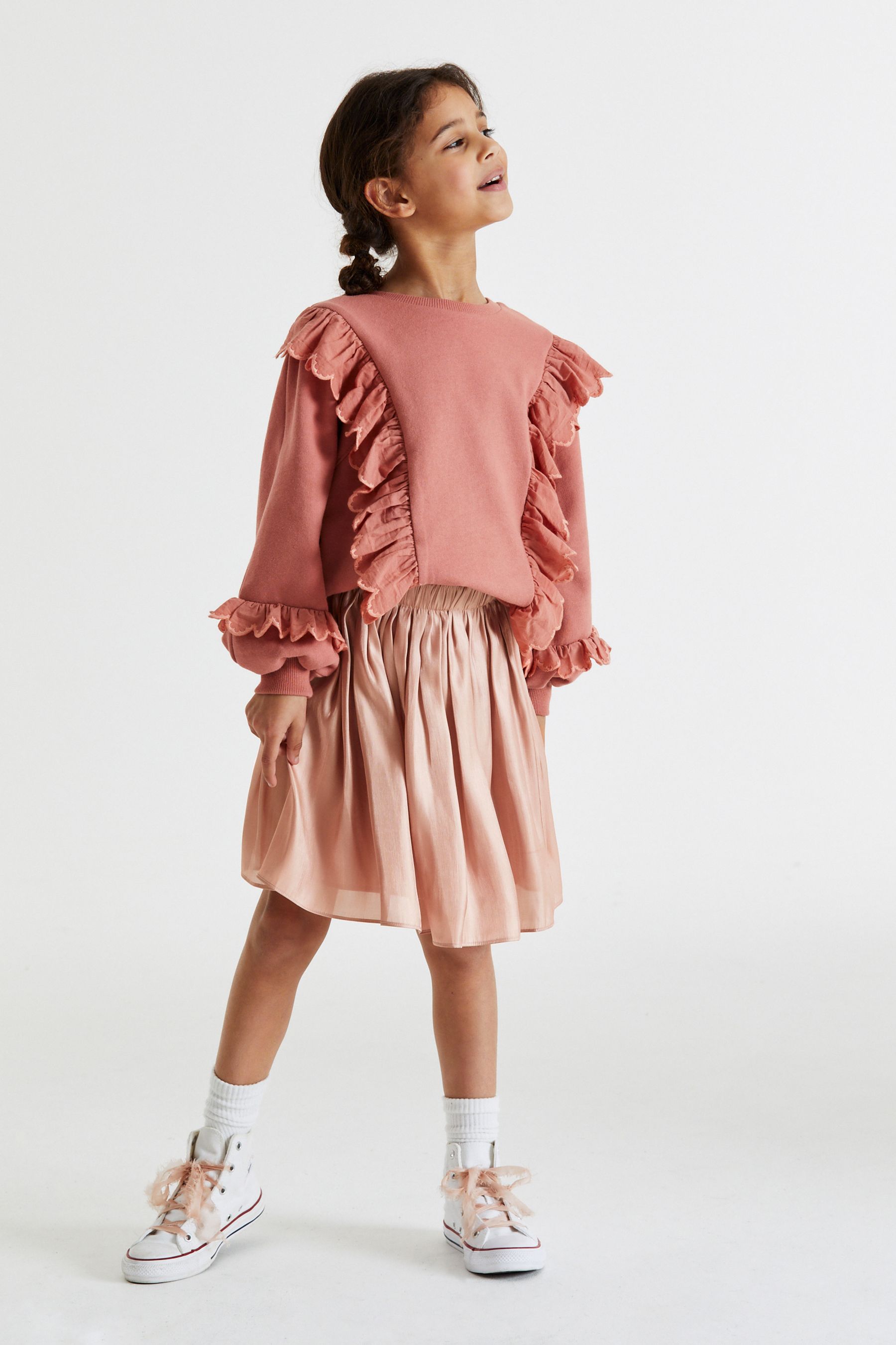 H&m pink hot sale metallic skirt