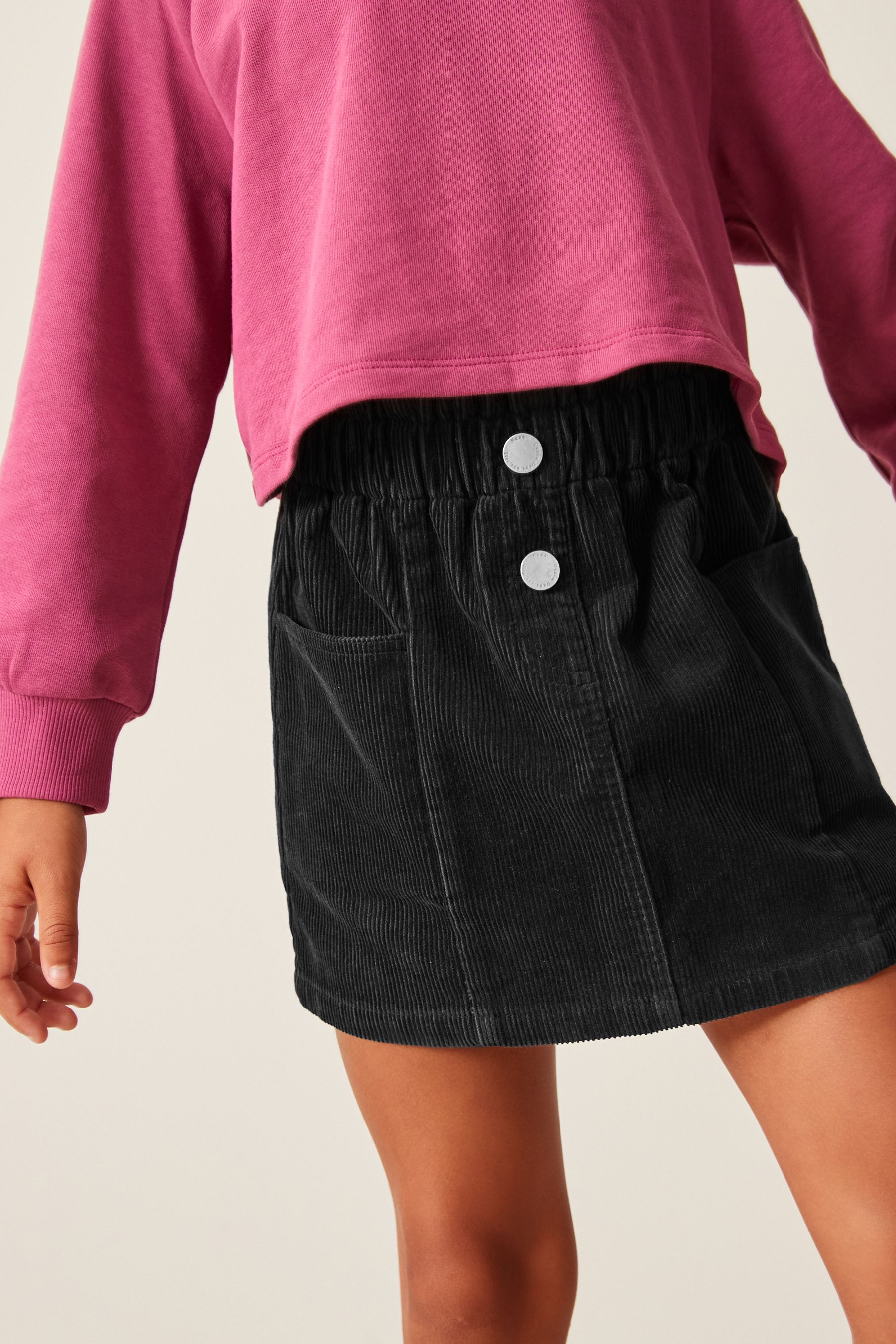 Next black paperbag skirt top