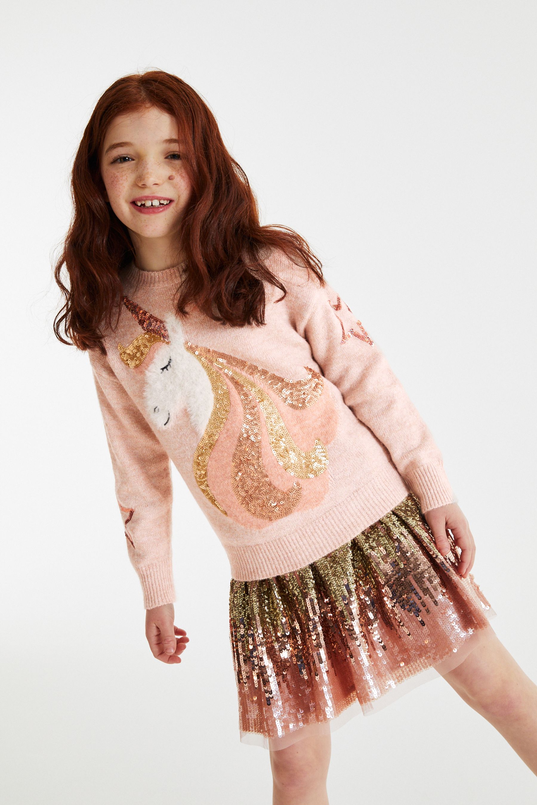 Buy Gold Ombre Sequin Skirt 3 16yrs from the Next UK online shop