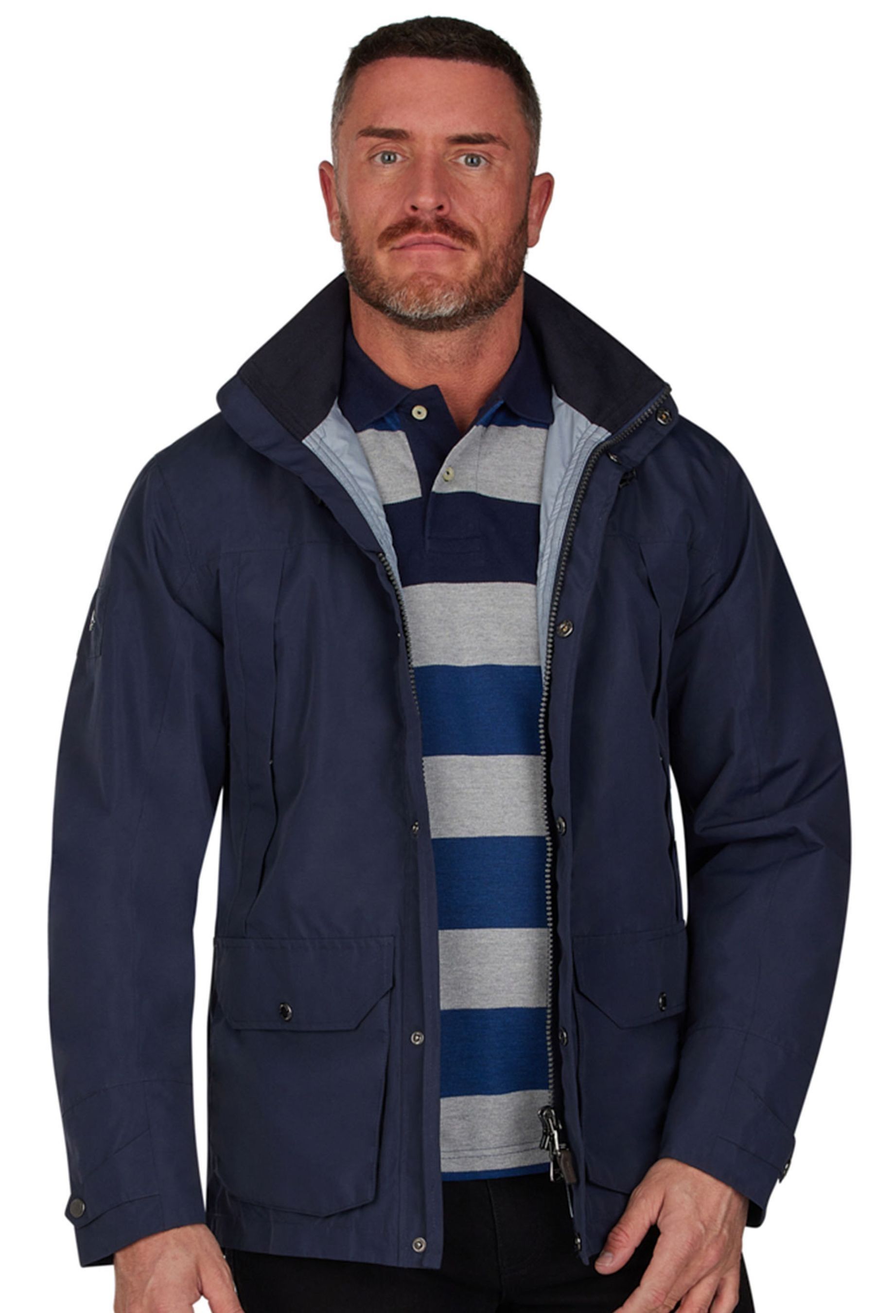 Mens navy discount blue rain jacket