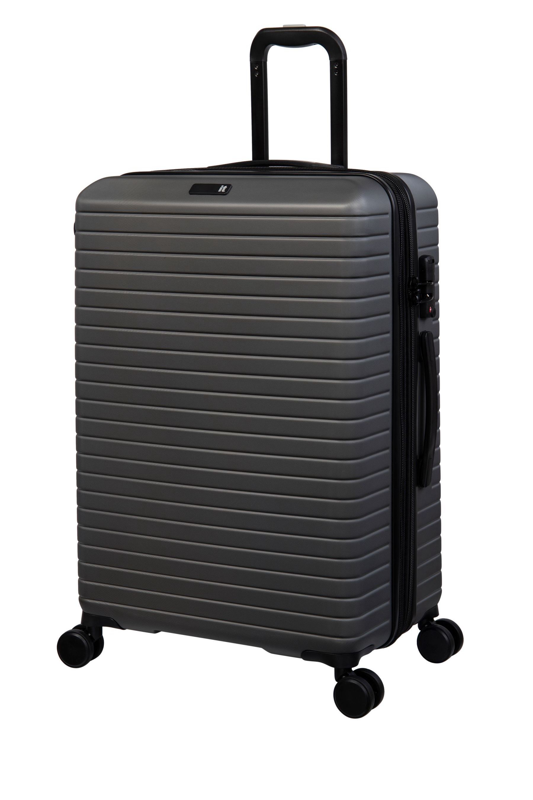 Hard shell suitcase with lock top