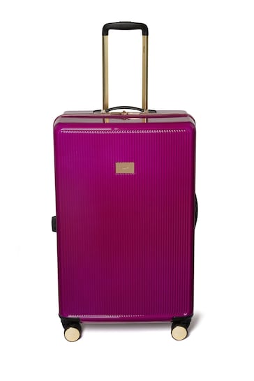 Dune London Pink Olive 77cm Large Suitcase