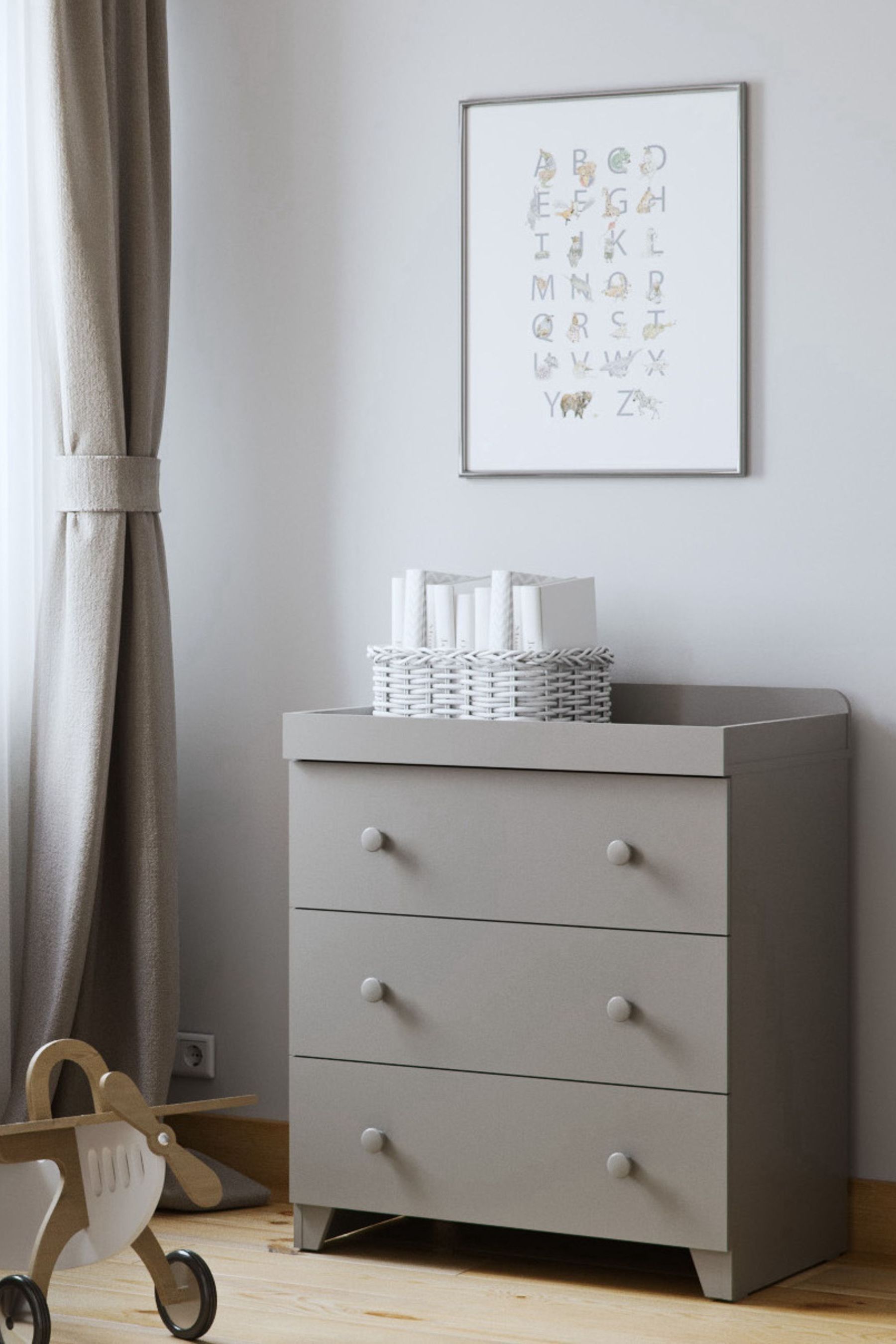 Light grey shop changing table