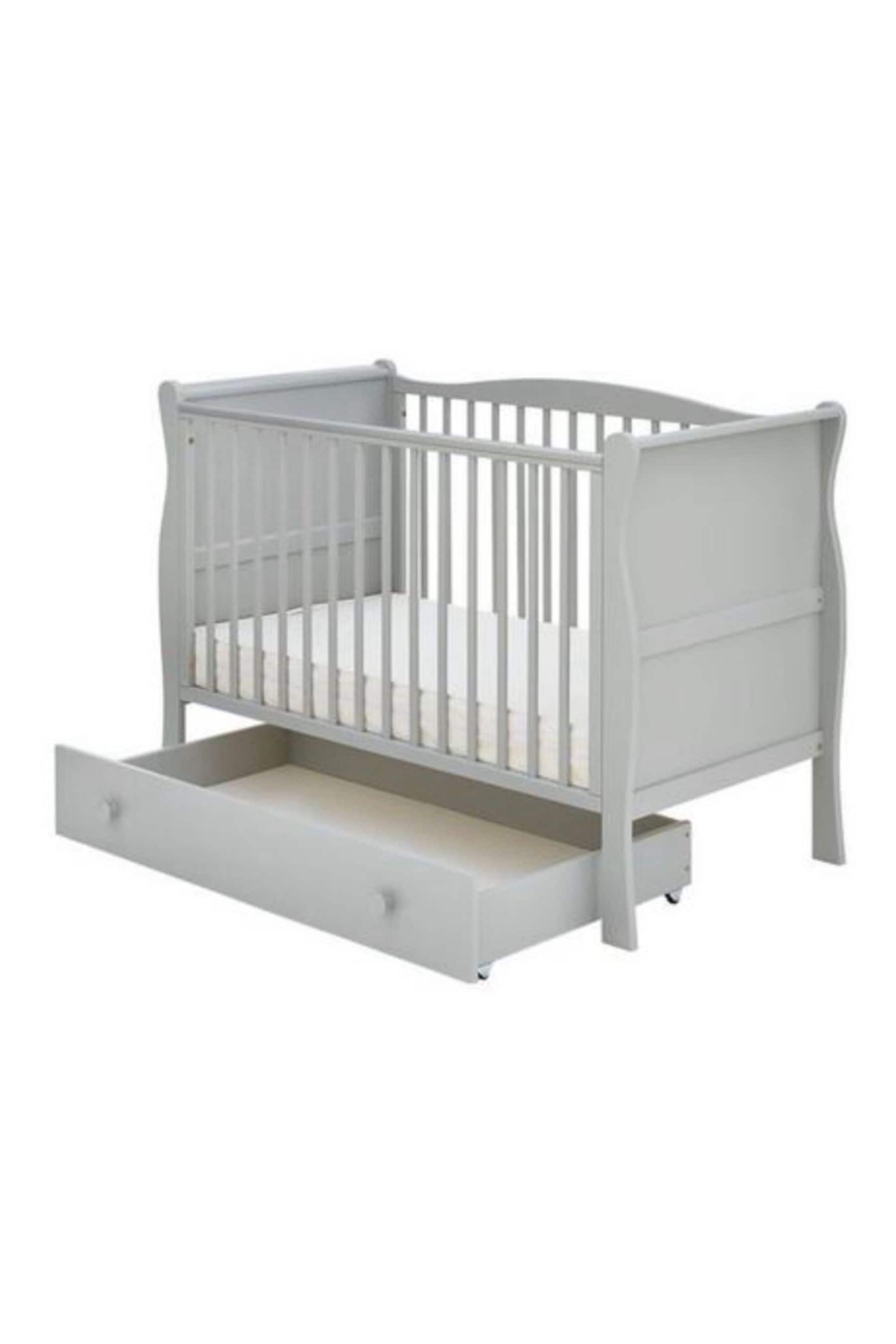 Little acorns sleigh outlet cot bed with drawer