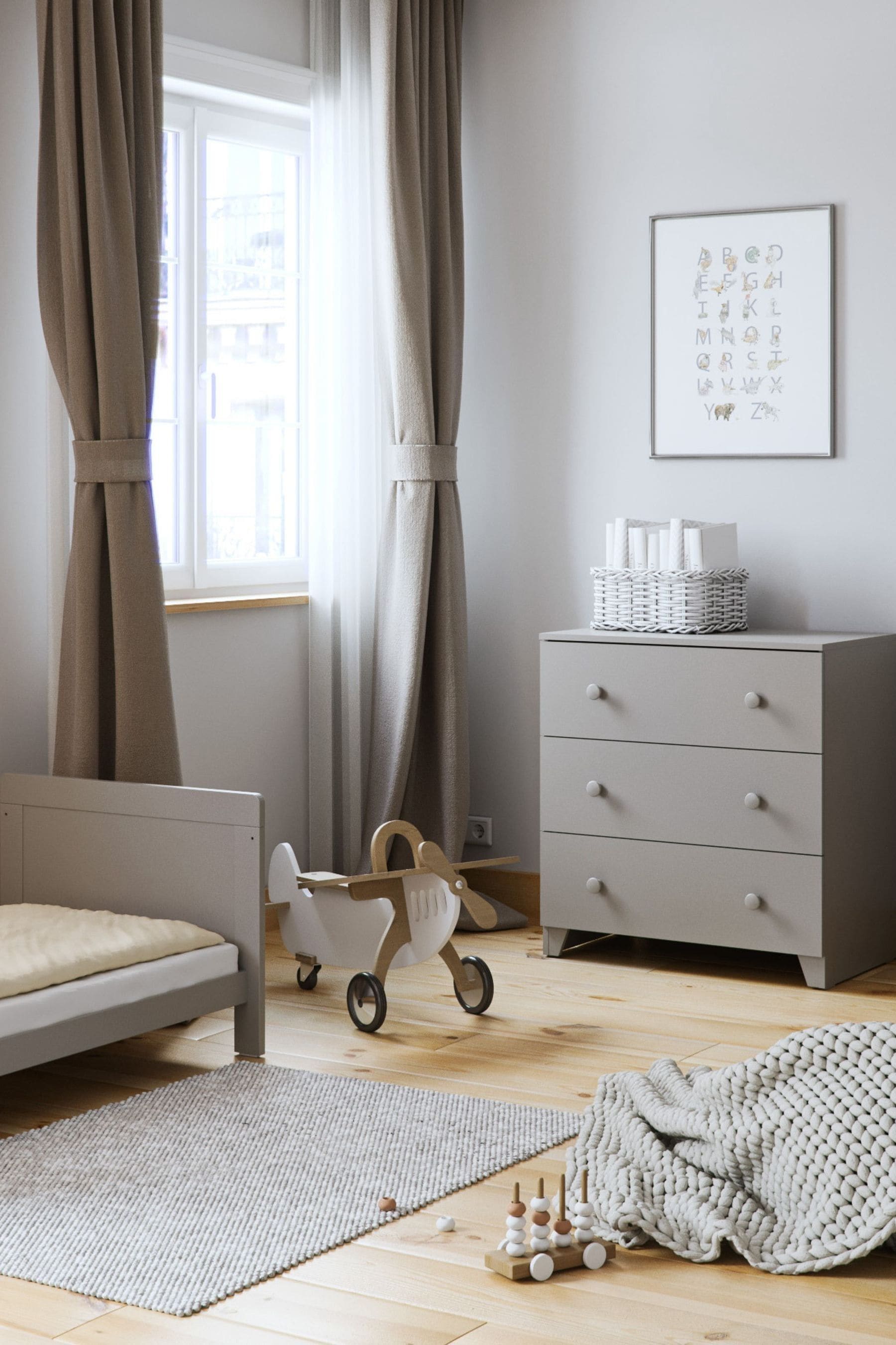 Little acorns top nursery furniture grey