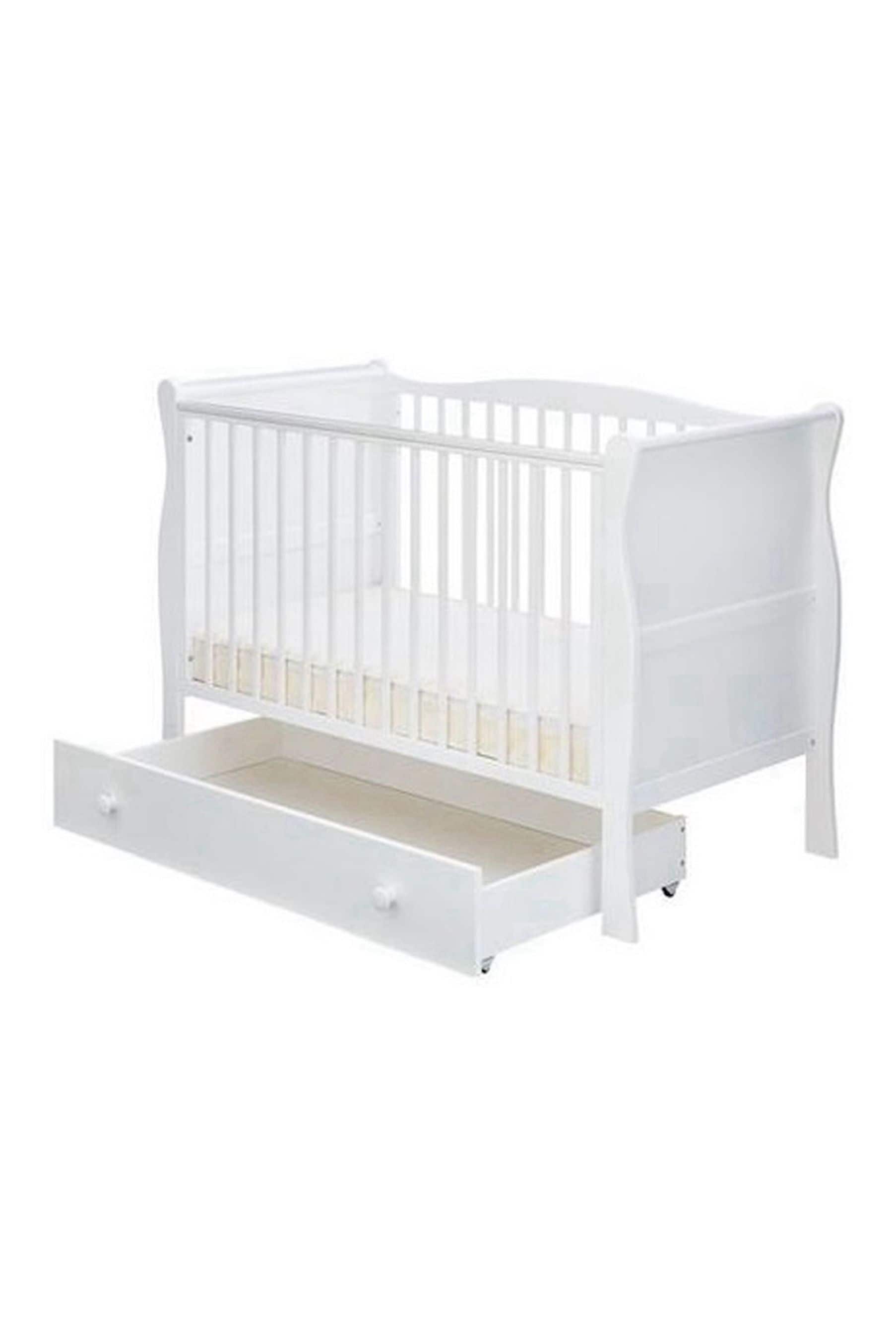 Little acorns top sleigh crib