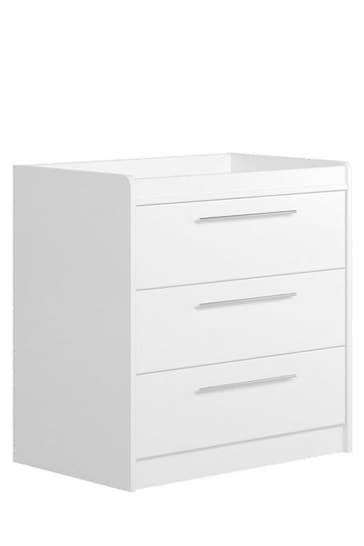 Little Acorns White Portofino 3 Draw Dresser Changing Unit