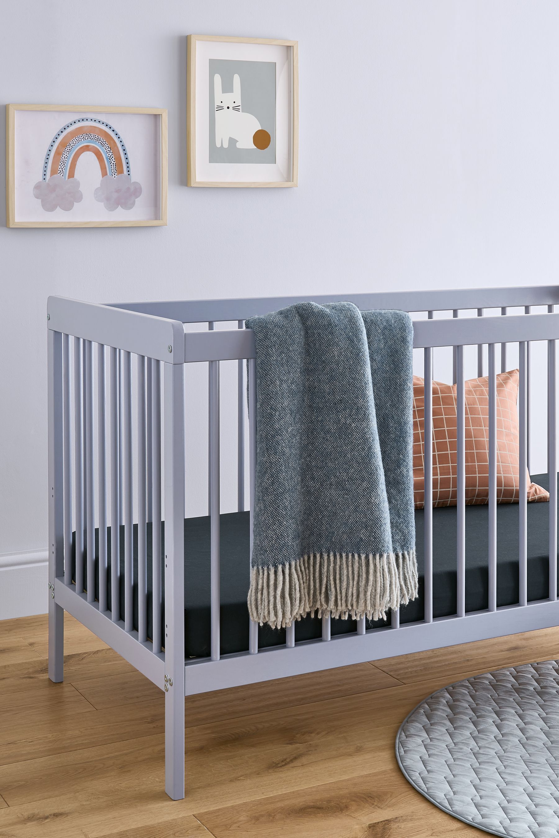 Cuddleco Blue Nola 2 Piece Nursery Furniture Set Flint Blue