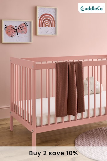 Cuddleco Pink Nola Cot Bed Flint Blue