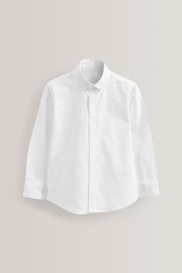 White 2 Pack Long Sleeve Oxford Shirt (3-16yrs)