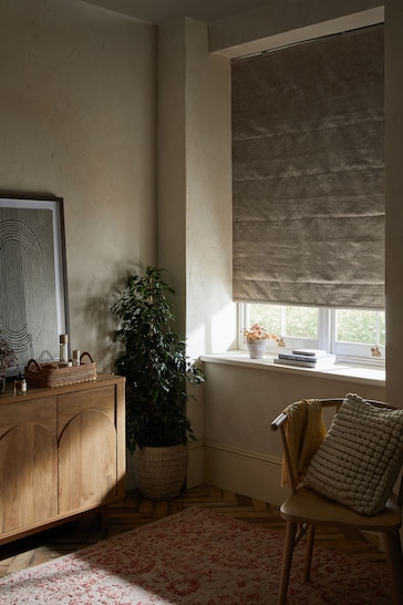 Natural Ready Made Heavyweight Chenille Blackout Blinds