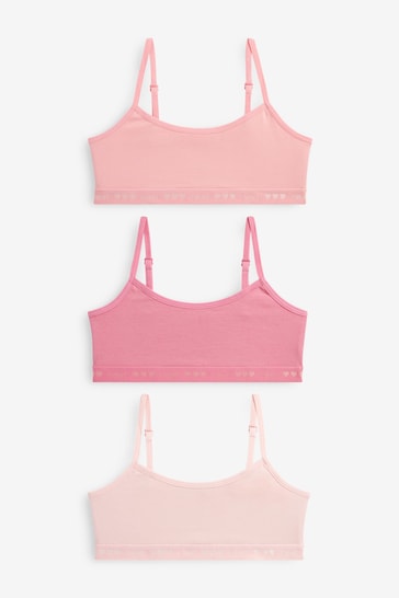 Pink Strappy Crop Top 3 Pack (5-16yrs)