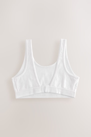 White Scoop Crop Tops With Back Fastening 2 Pack (7-16yrs)