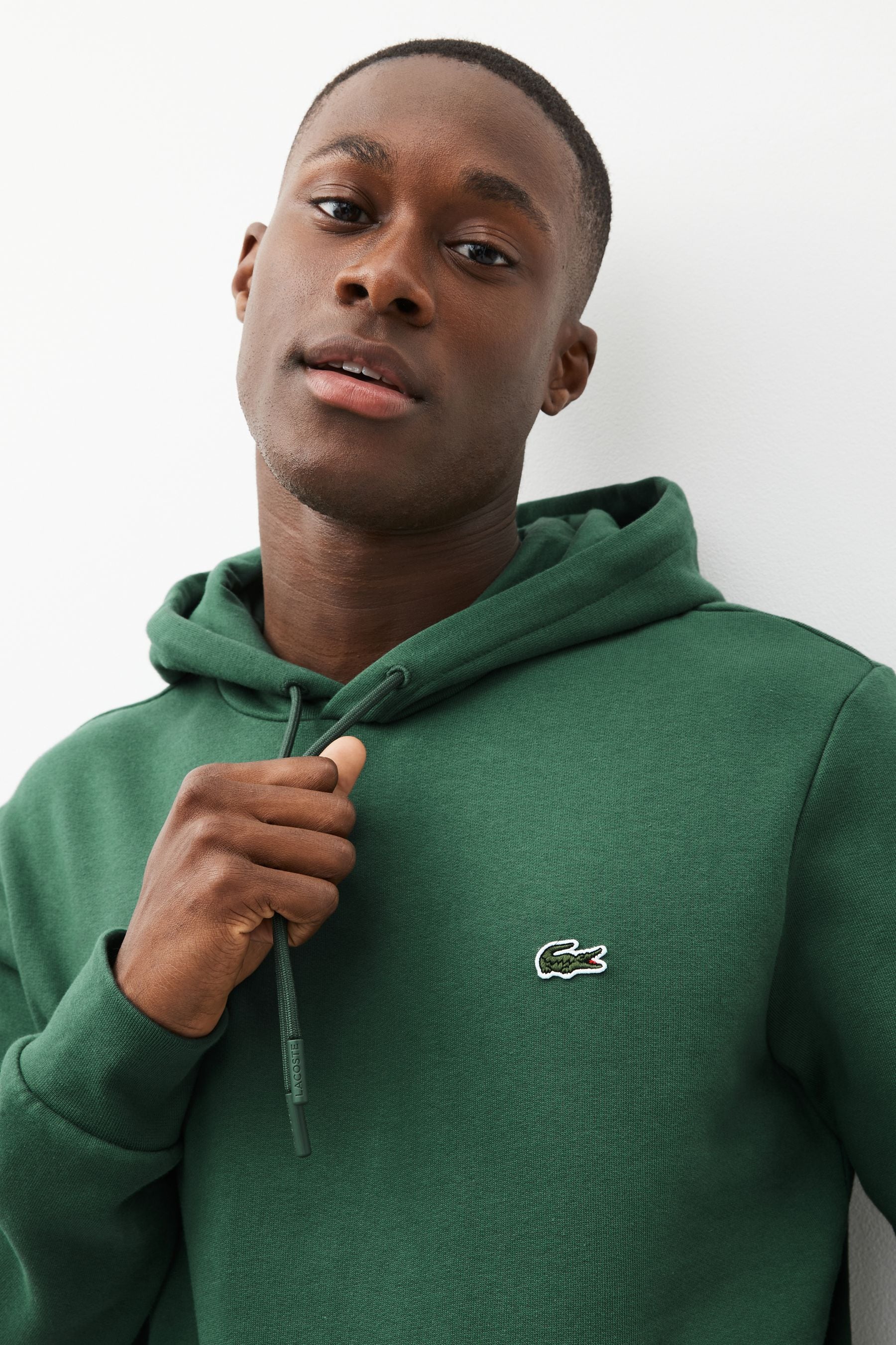 Green lacoste hoodie store