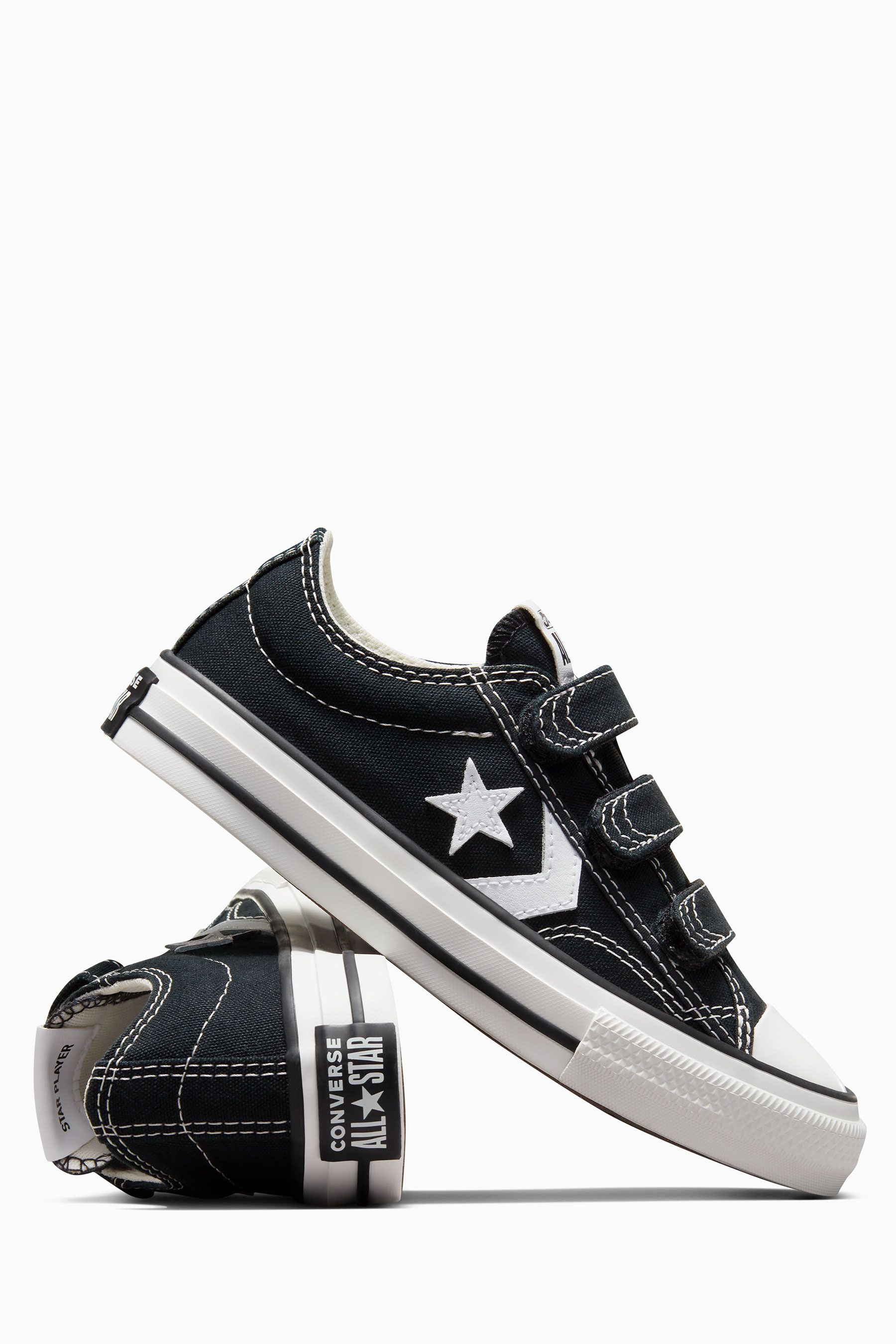 Buy Converse Black Junior 3V Star Player 76 Easy On Trainers from