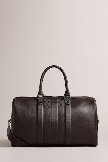 Ted Baker Brown Waylin House Check PU Holdall