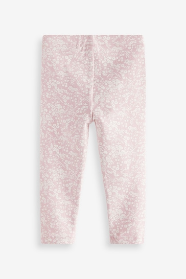 Pink/Cream 4 Pack logo-embroidered Leggings (3mths-7yrs)